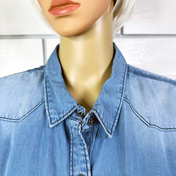 C est. 1946 Blue Chambray Button Down Shirt 18/20W. Oh So Comfy! - Picture 5 of 12